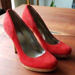 Red Alfani Suede heels